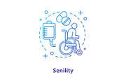 Senility concept icon