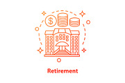 Retirement concept icon