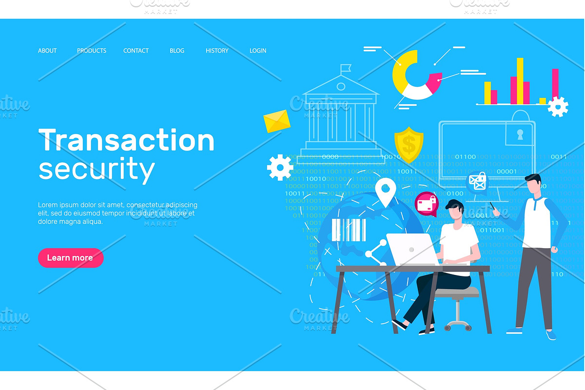 Transaction Security Web Page in Illustrations - product preview 8
