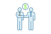 Business deal color icon