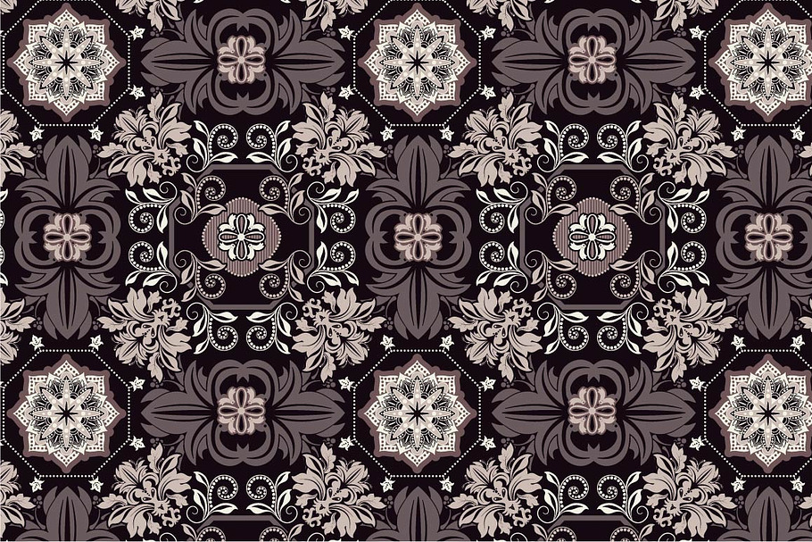 3 Seamless Pattern chocolate color