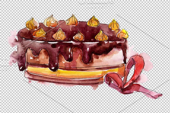 Catalan dessert Watercolor png in Illustrations - product preview 4