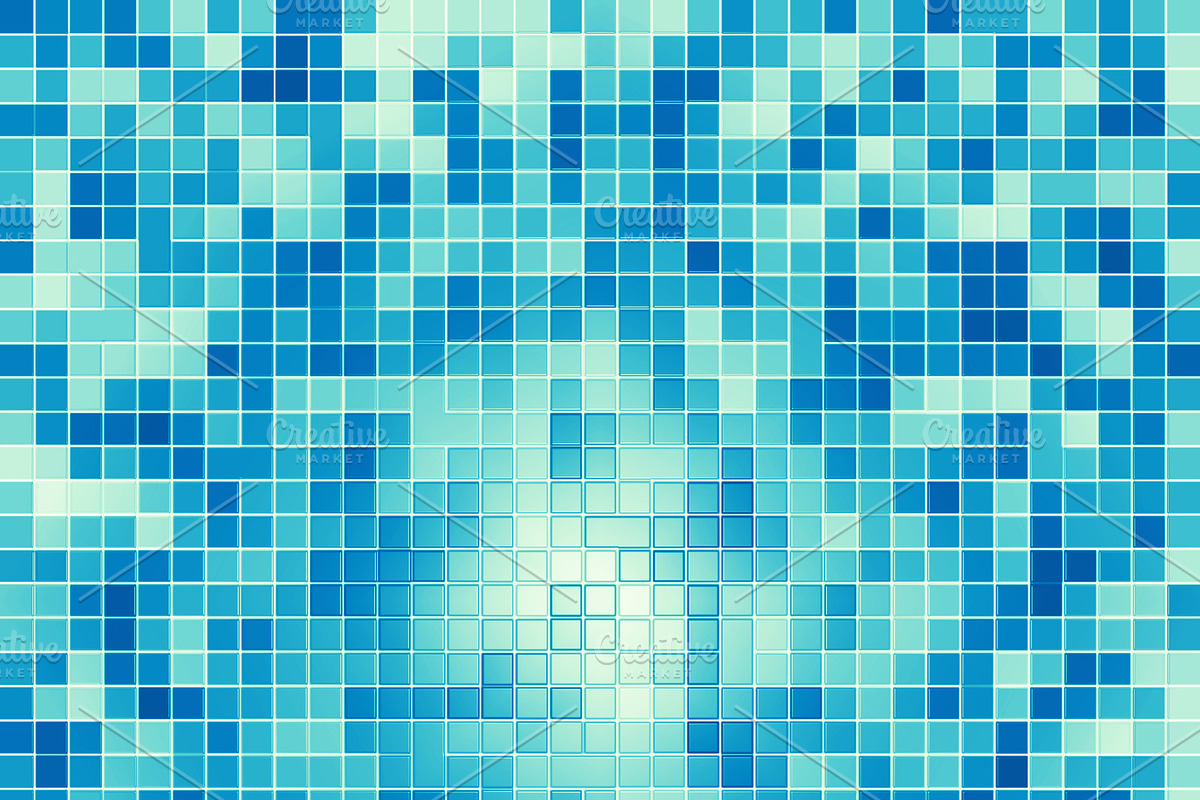 Texture Swimming pool Mosaic tile in Illustrations - product preview 8