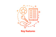 Key features concept icon