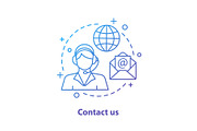 Contact us concept icon