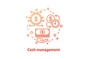 Cash management concept icon