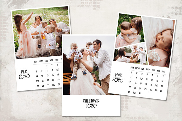 2020 Calendar Template 5" x 7" in Card Templates - product preview 1