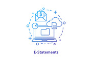 E-statement concept icon