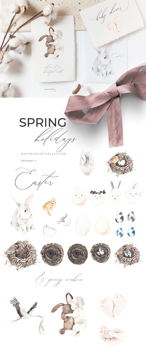 SPRING AESTHETICS + Picnic clipart in Illustrations - product preview 6