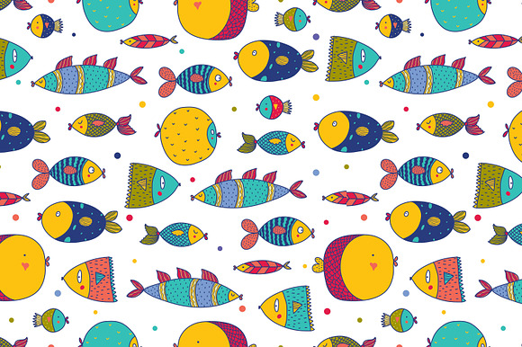 Love fish! Seamless pattern. in Patterns - product preview 1