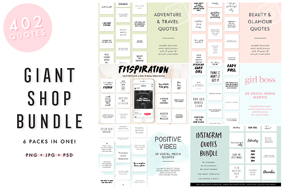 Instagram Giant Shop Quotes Bundle in Instagram Templates - product preview 12
