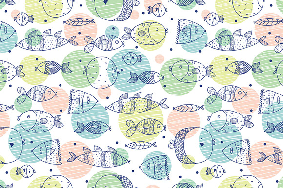 Love fish! Seamless pattern. in Patterns - product preview 3