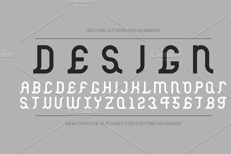 Vector ancient creative alphabet in Display Fonts - product preview 8