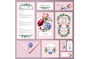 Wedding cards. Floral cards