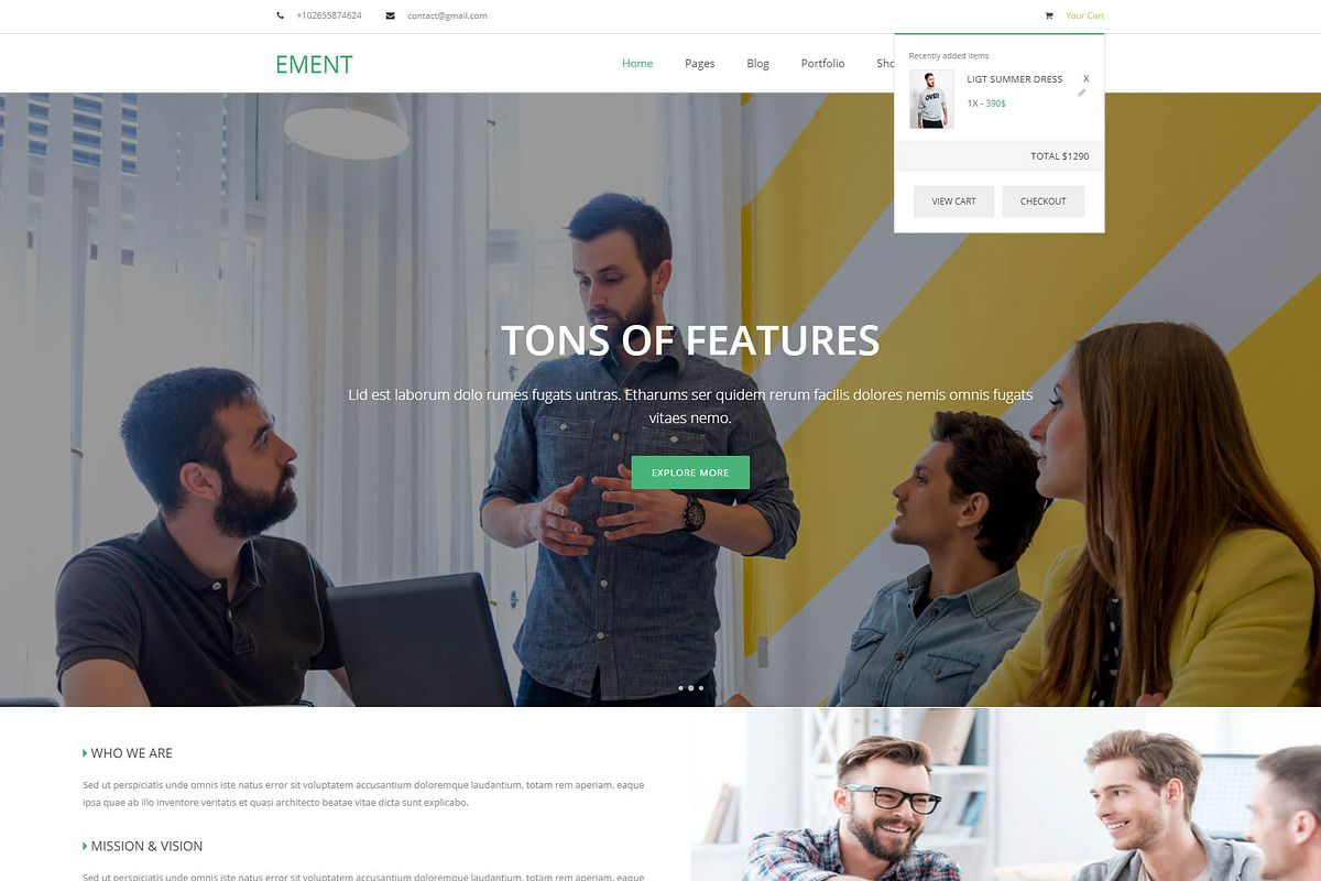 Ement - Responsive Multipurpose in Bootstrap Themes - product preview 8