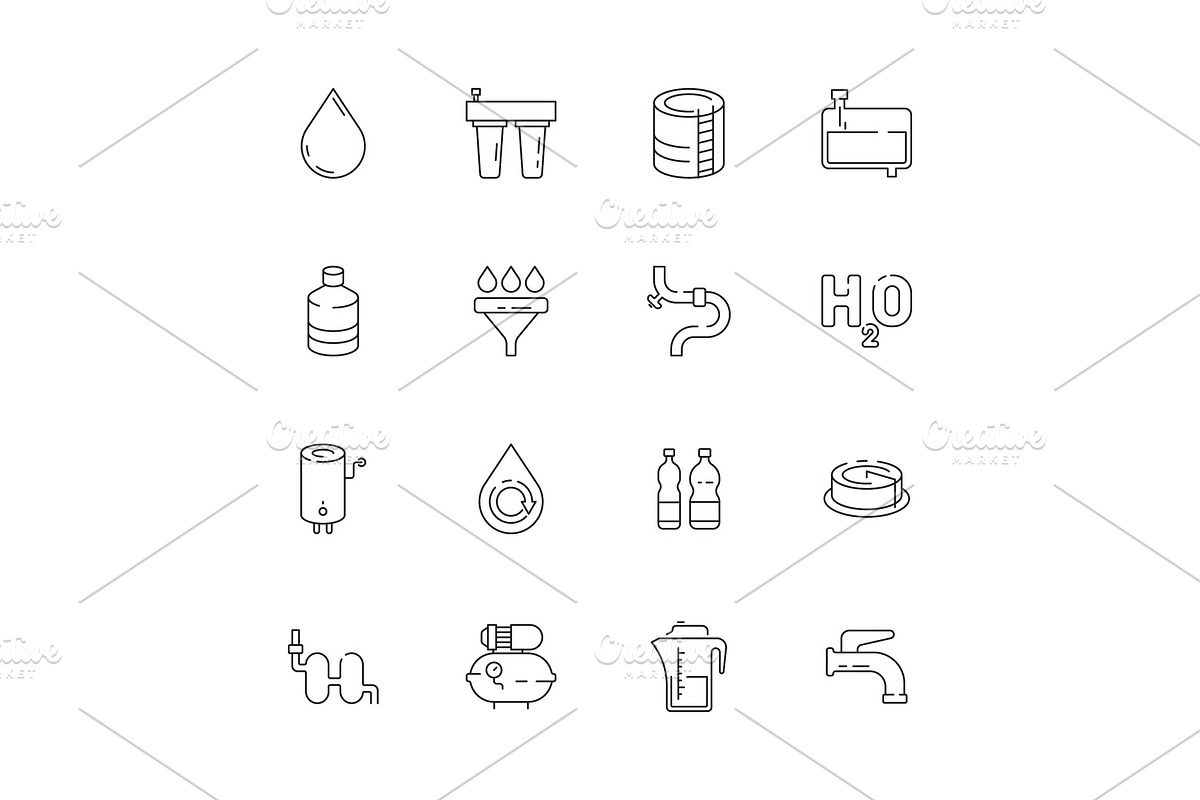 Clean water icon. Fresh drink in Graphics - product preview 8