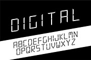 Digital minimalistic vector alphabet