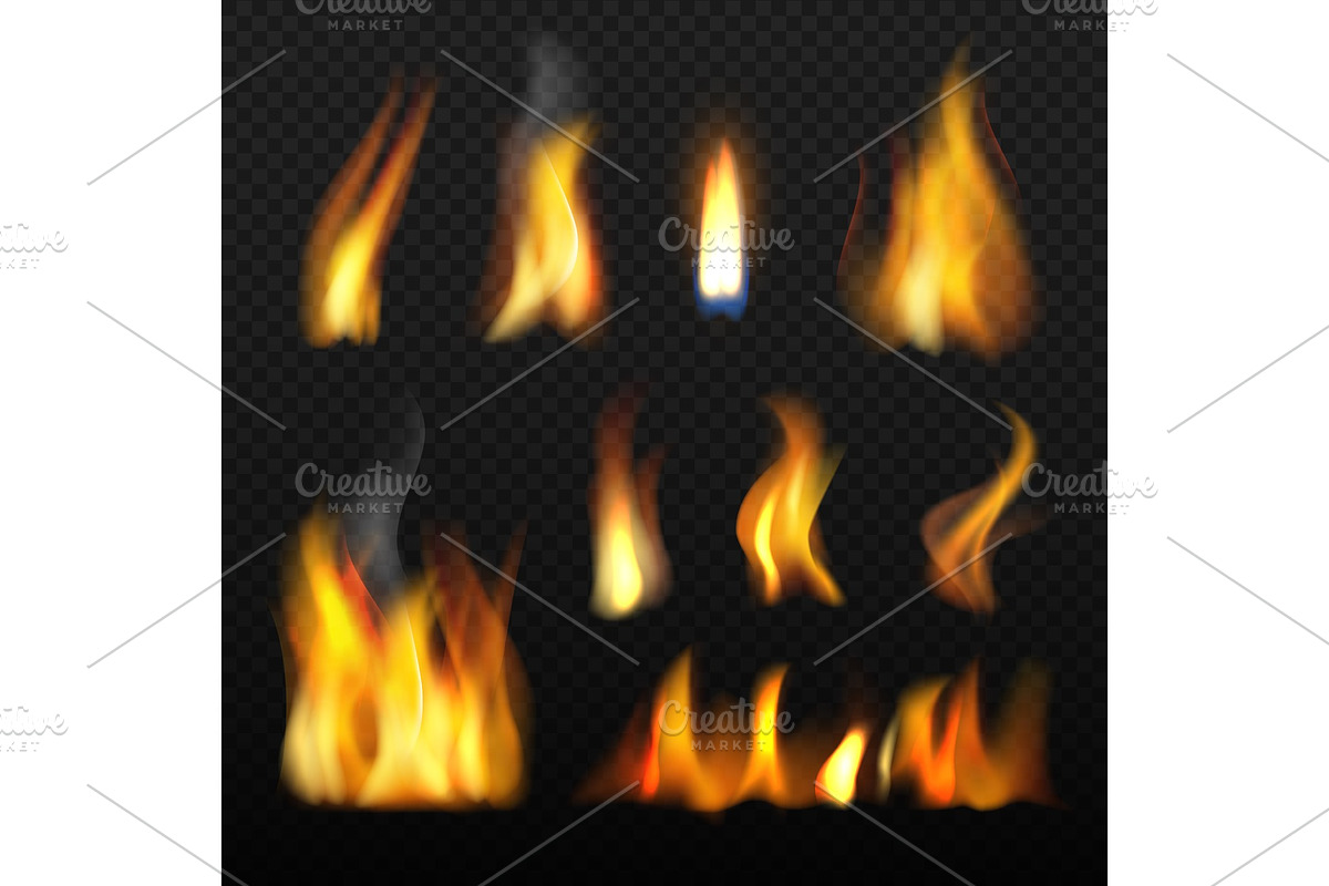Fire realistic. Red orange tongue of in Graphics - product preview 8