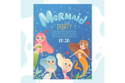 Mermaid party invitation. Design