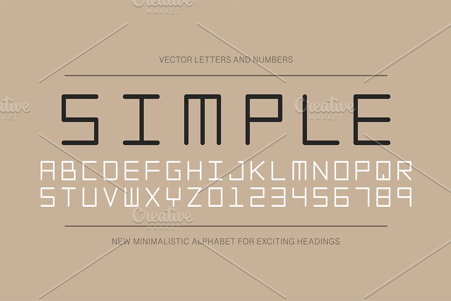 Simple english minimalistic alphabet in Display Fonts - product preview 8