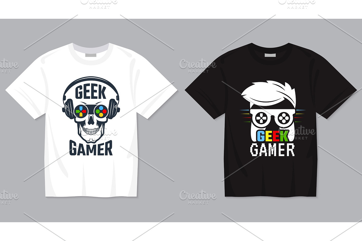 Game t-shirt. Joypad controller in Graphics - product preview 8