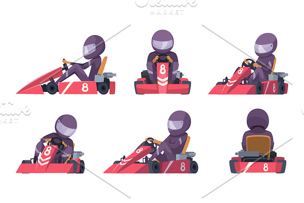Karting car. Street speed racers