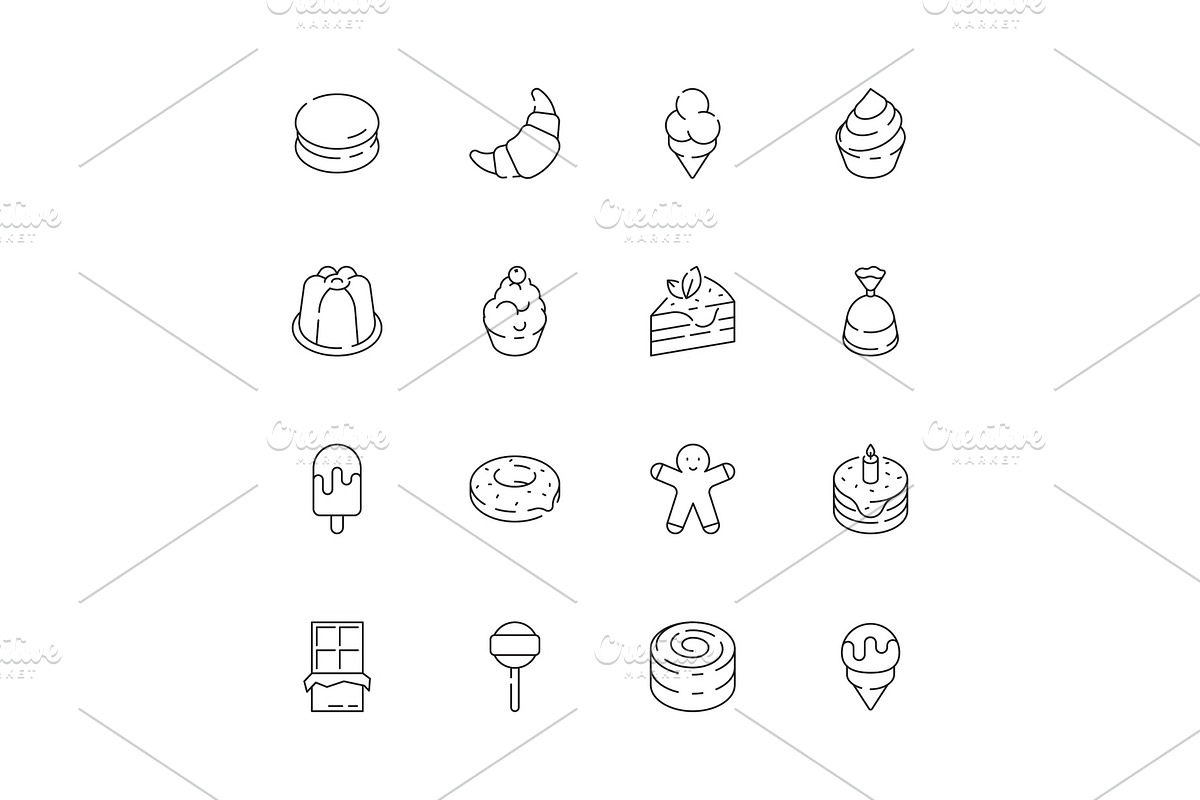 Dessert icon. Chocolate candy jelly in Graphics - product preview 8