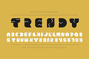 Memphis trendy english alphabet