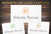 Watercolor & Gold Foil Logo Template