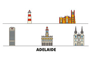 Australia, Adelaide flat landmarks