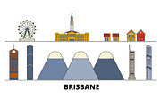 Australia, Brisbane flat landmarks