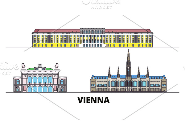Austria, Vienna flat landmarks