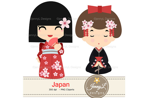 Japan Digital Papers & Clipart in Patterns - product preview 2