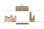Belgium, Antwerpen flat landmarks