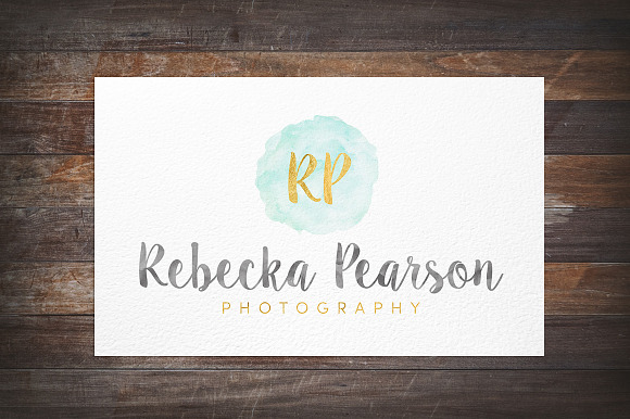 Watercolor & Gold Foil Logo Template in Logo Templates - product preview 2