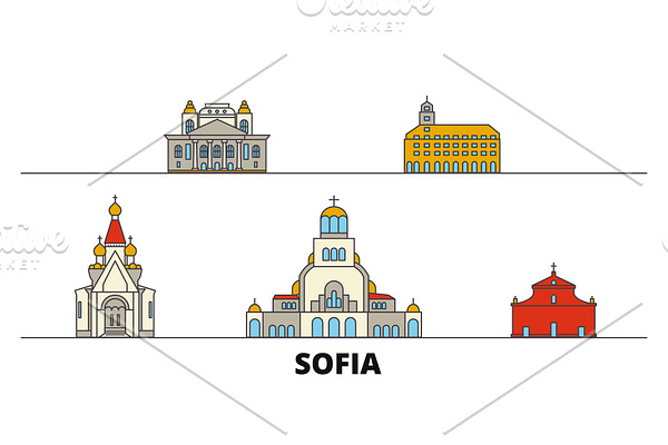 Bulgaria, Sofia flat landmarks