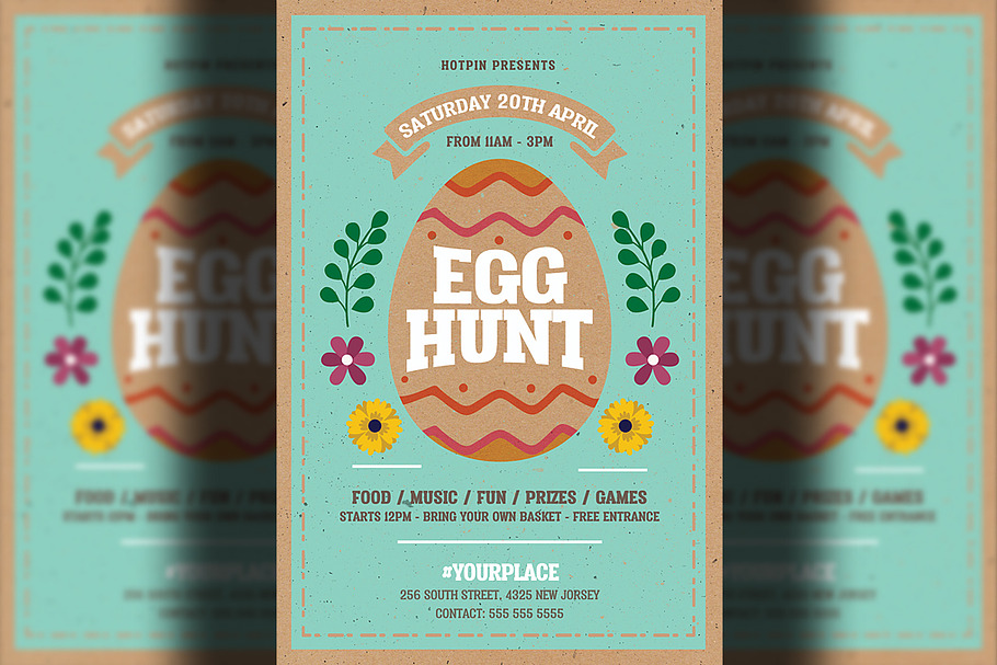 Easter Egg Hunt Flyer Template in Flyer Templates - product preview 8