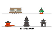 China, Hangzhou flat landmarks