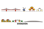 China, Shenzhen flat landmarks