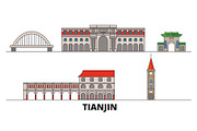 China, Tianjin City flat landmarks