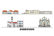 Croatia, Dubrovnik flat landmarks