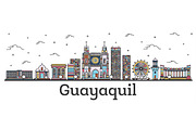 Outline Guayaquil Ecuador City