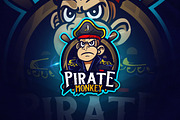 Pirate Monkey - Mascot & Esport Logo