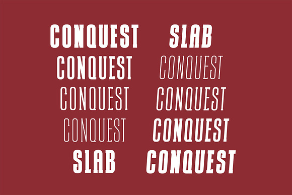 CONQUEST Sans & Slab Serif in Sans-Serif Fonts - product preview 5