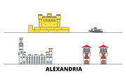 Egypt, Alexandria flat landmarks