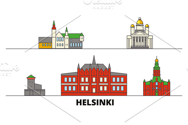 Finland, Helsinki flat landmarks