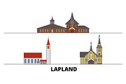 Finland, Lapland flat landmarks