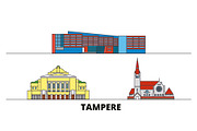 Finland, Tampere flat landmarks