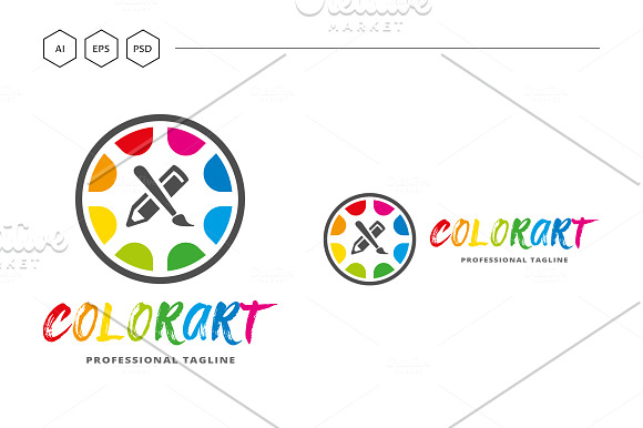 Color Art Logo in Logo Templates - product preview 4