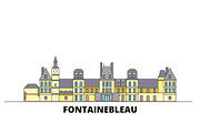 France, Fontainebleau flat landmarks